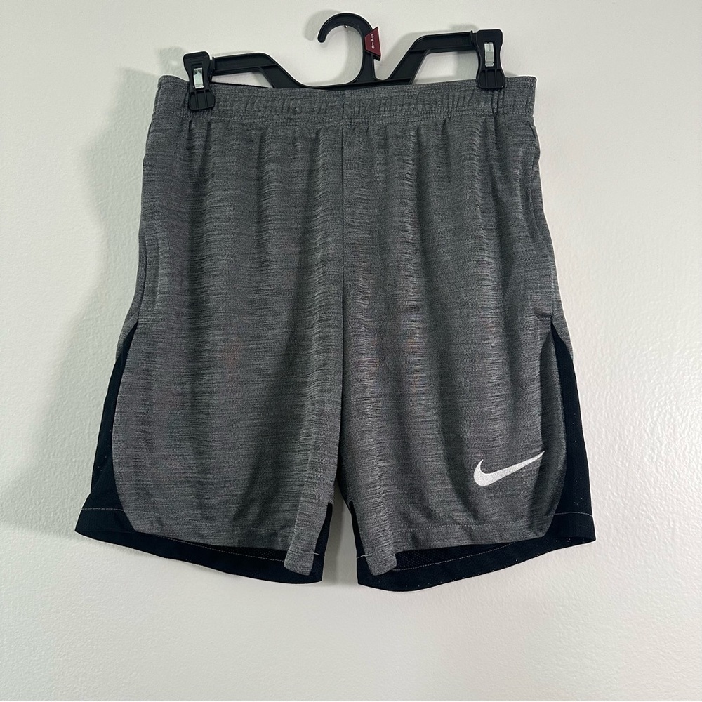 Nike Men's Charcoal and Black Athletic Shorts